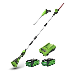 vendita online Potatore + tosasiepi 2in1 a batteria  Tagliasiepi e potatori Greenworks